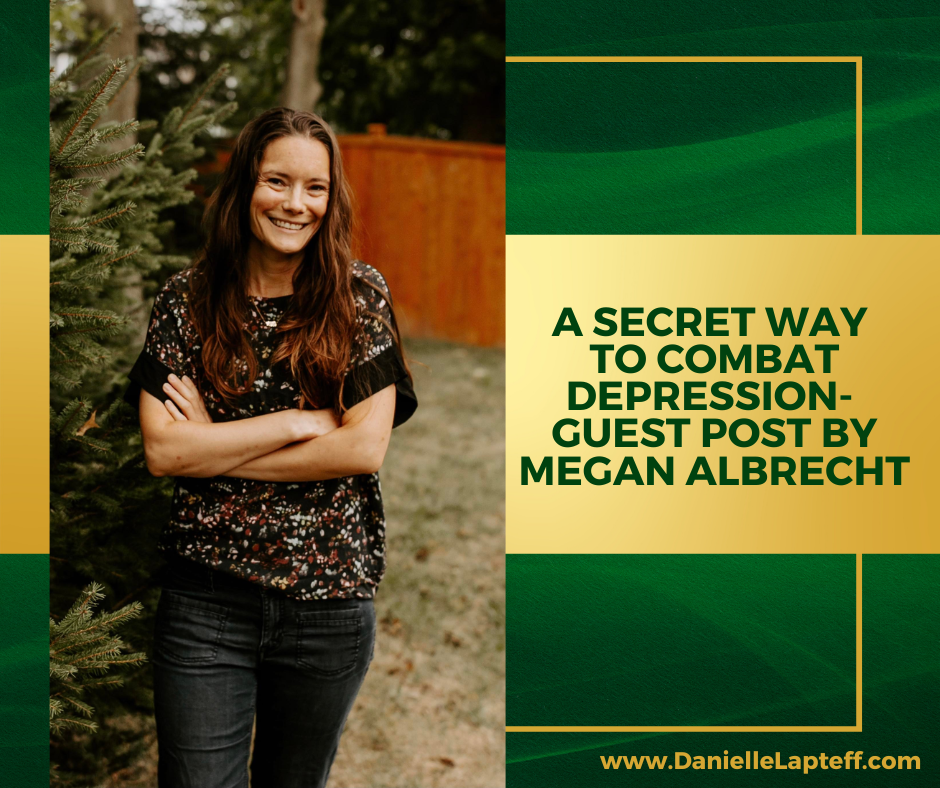 Girl with dark hair, smiling, in front of trees, green and gold background, Megan Albrecht: An Empowered Voice