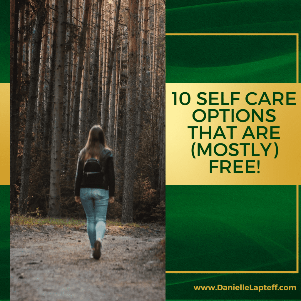 a woman's walking in the woods, with a green and gold background and title nature is healing